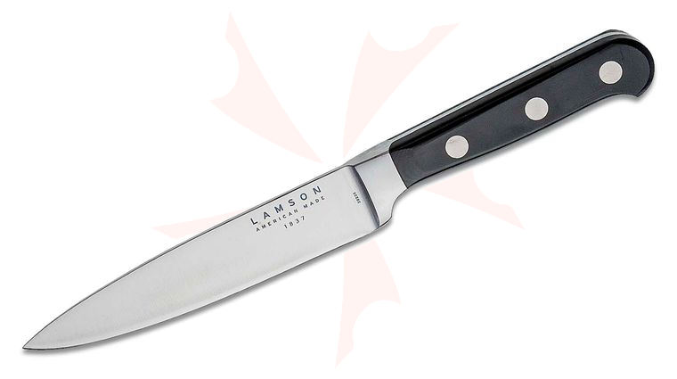 Lamson USA 6 inch Midnight Forged Utility Knife, Black G10 Handle
