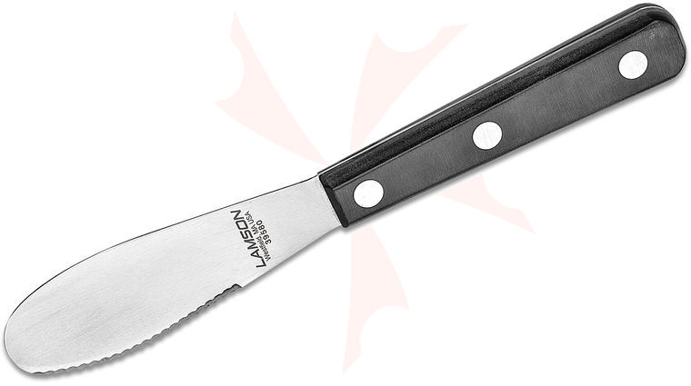 Lamson Sandwich Spreader, Wave Edge, Black POM Handle