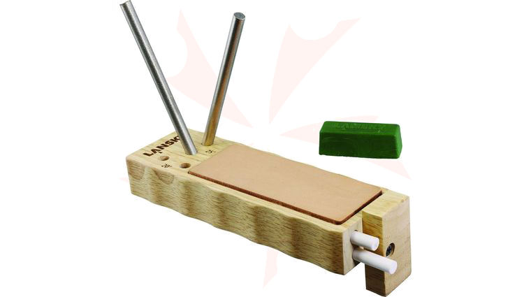 Lansky 4-Rod Ceramic/Diamond TurnBox Crock Stick Sharpener with Leather Strop and Compound