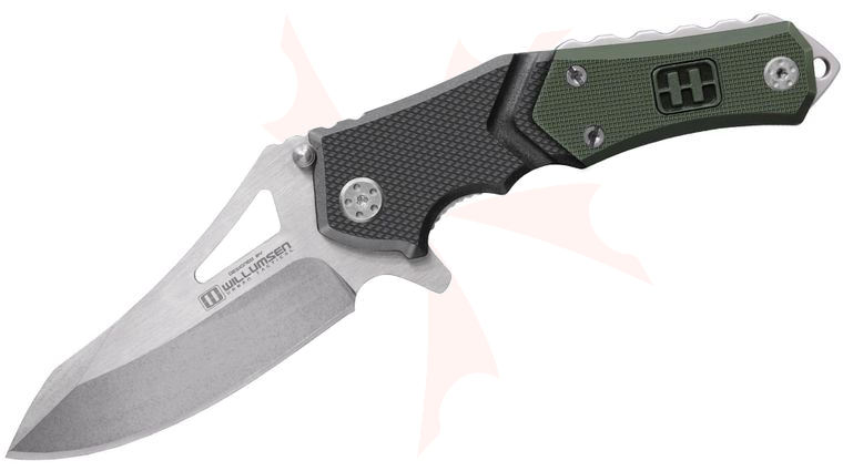 Lansky Mikkel Willumsen Responder Folding 3.5 inch 9Cr18MoV Plain Blade, Zytel Handles