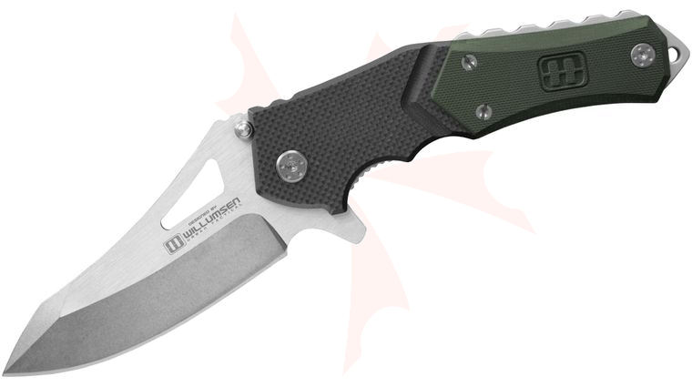 Lansky Mikkel Willumsen Responder X9 Flipper Knife 4 inch Sandvik 12C27 Plain Blade, G10 Handles