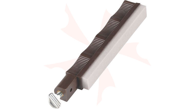 Lansky Natural Hard Arkansas Sharpening Hone - Brown Holder