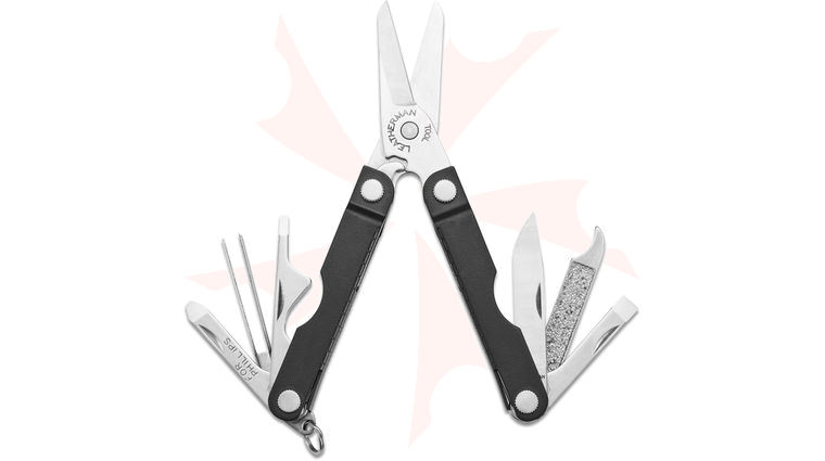 Leatherman Micra Keychain Mini Multi-Tool, 2.5 inch Closed, Jet Black Stainless Steel Handles