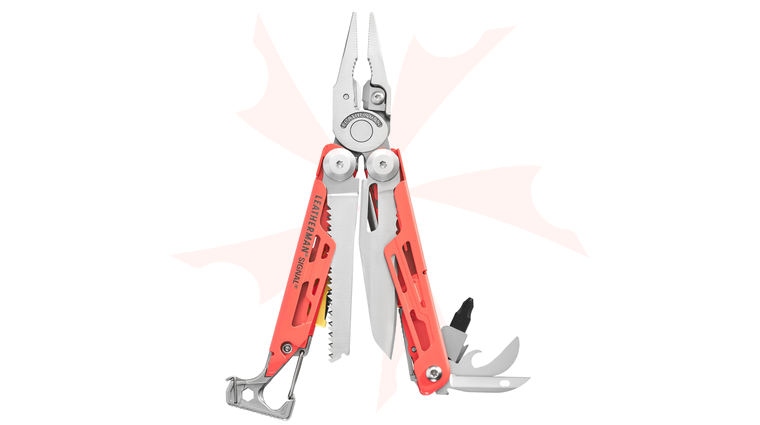 Leatherman Signal Full-Size Multi-Tool, Guava/Silver, Safety Whistle, Ferrocerium Rod and Diamond Sharpener