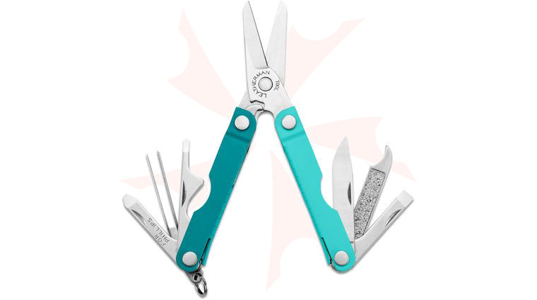 Leatherman Micra Keychain Mini Multi-Tool, 2.5 inch Closed, Parakeet Blue Stainless Steel Handles