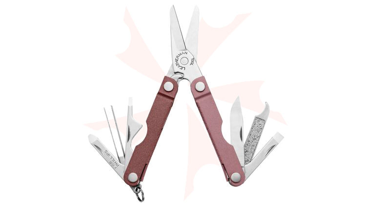 Leatherman Micra Keychain Mini Multi-Tool, 2.5 inch Closed, Heathered Blush Stainless Steel Handles