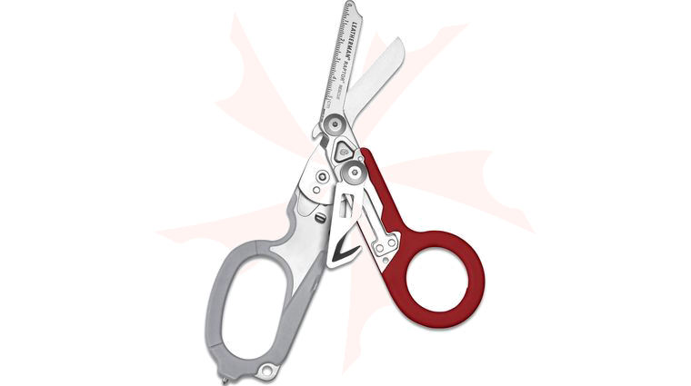 Leatherman Raptor Rescue Medical Shears Full-Size Multi-Tool, Garnet (Red/Silver), Utility Holster