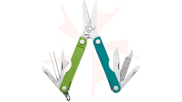 Leatherman Micra Keychain Mini Multi-Tool, 2.5 inch Closed,  inchTeal Twist inch Teal and Green Stainless Steel Handles