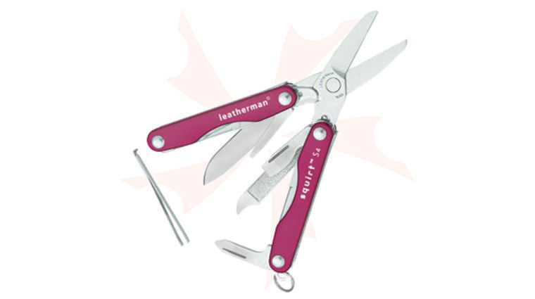 Leatherman Squirt S4 Scissors Key Ring Tool with Pink Handle