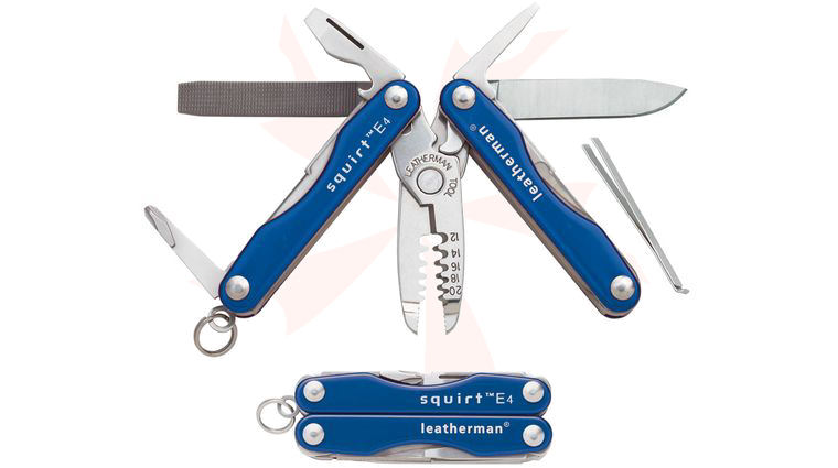 Leatherman Squirt E4 Electricians Key Ring Tool with Blue Handle