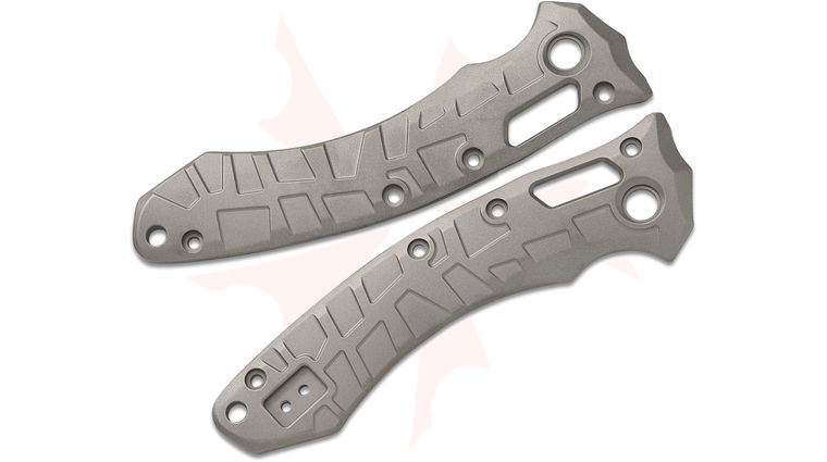 Lex Customs Microtech Amphibian Titanium Scales, Turtle, Bead Blasted, Knife Not Included