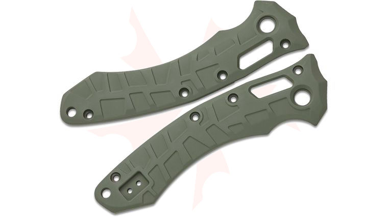 Lex Customs Microtech Amphibian Titanium Scales, Flat, Milspec OD Green, Knife Not Included