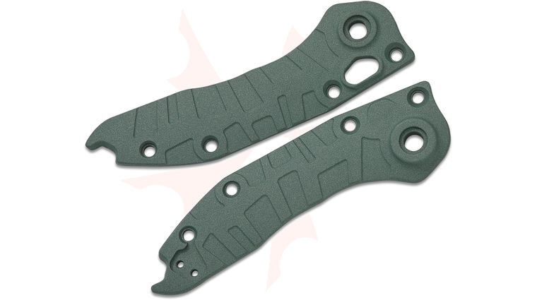 Lex Customs Microtech AUTO Stitch Titanium Scales, Turtle, Charcoal Green, Knife Not Included