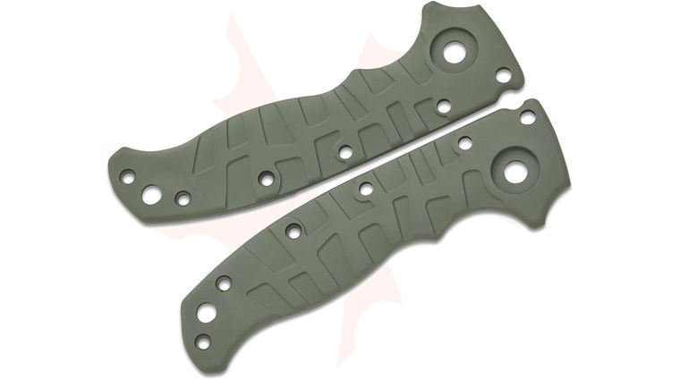Lex Customs Demko AD20.5 Titanium Scales, Flat, Milspec OD Green, Knife Not Included
