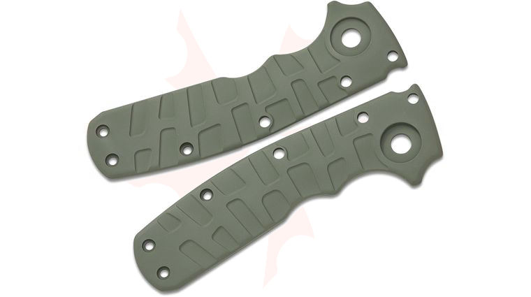 Lex Customs Demko Shark-Cub Titanium Scales, Flat, Milspec OD Green, Knife Not Included