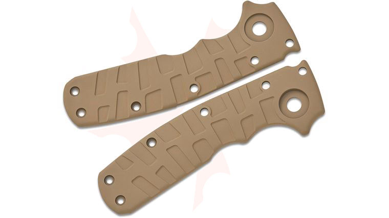 Lex Customs Demko Shark-Cub Titanium Scales, Flat, Glock FDE, Knife Not Included