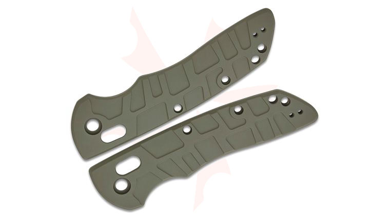 Lex Customs Hogue Deka V2 Titanium Scales, Turtle, OD Green Titanium, Knife Not Included