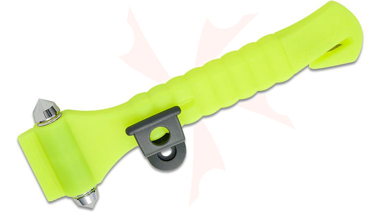 LifeHammer Safety Hammer Classic Glow-in-the-Dark Yellow with Mounting Clamp