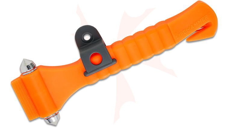 LifeHammer Safety Hammer Classic Glow-in-the-Dark Orange with Mounting Clamp