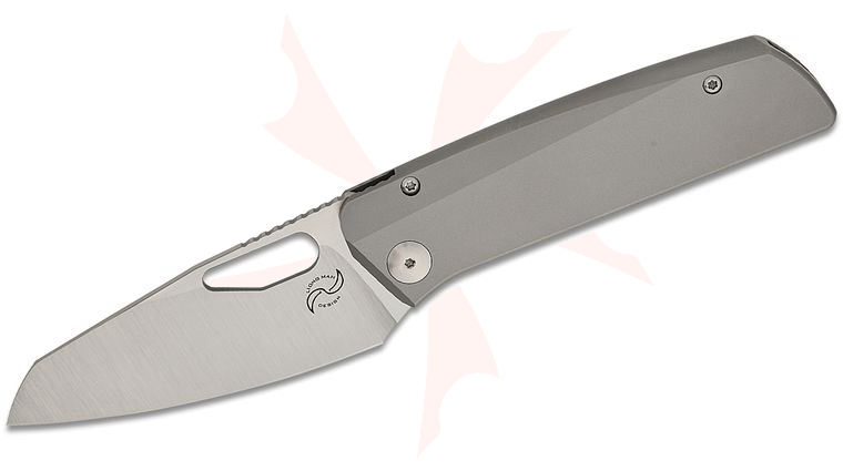 Liong Mah Designs KUF 3.5 Kitchen Utility Folding Knife 3.5 inch CPM-MagnaCut Satin Blade, Contoured Titanium Handles - KnifeCenter Exclusive Release