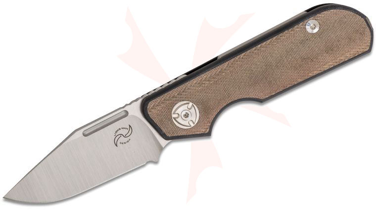 Liong Mah Designs Traveler Double Detent Slipjoint Folding Knife 2.7 inch M390 Clip Point Blade, Black G10 Handles with Green Canvas Micarta Inlays