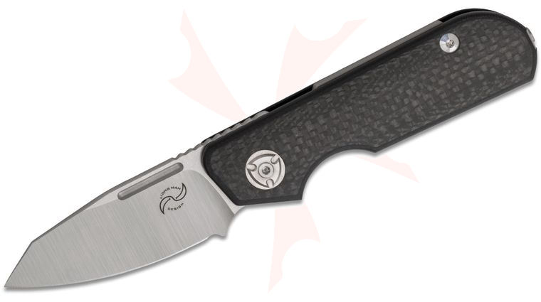 Liong Mah Designs Traveler Double Detent Slipjoint Folding Knife 2.7 inch M390 Sheepsfoot Blade, Black G10 Handles with Carbon Fiber Inlays