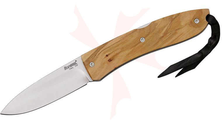 LionSteel 8800 UL Opera Folding 2.91 inch Satin D2 Tool Steel Blade, Olive Wood Handles