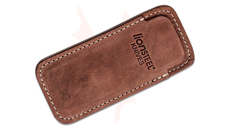 LionSteel Vertical Brown Leather Sheath with Clip