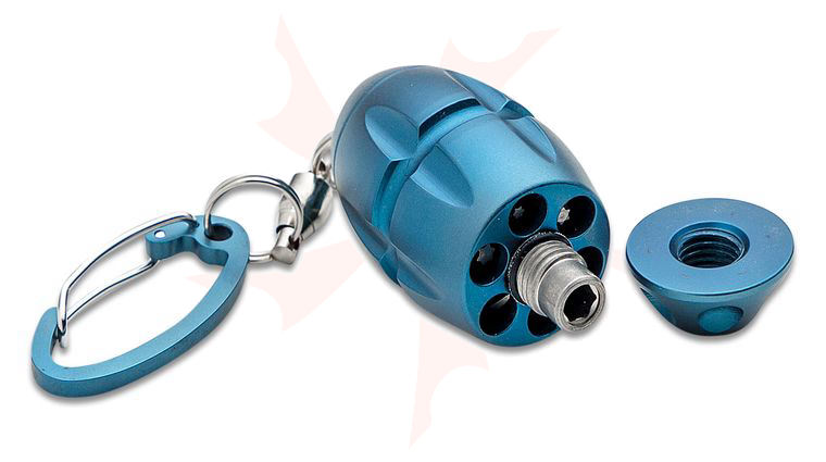 LionSteel Eggie Keychain Multi-Tool, Blue Titanium