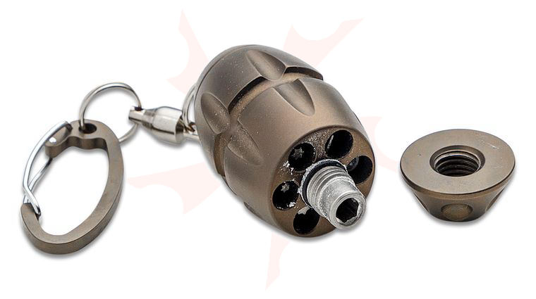 LionSteel Eggie Keychain Multi-Tool, Bronze Titanium