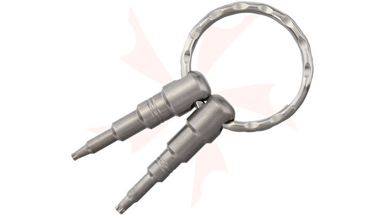 LionSteel Knife Key Ring with T6 and T8 Torx Bits