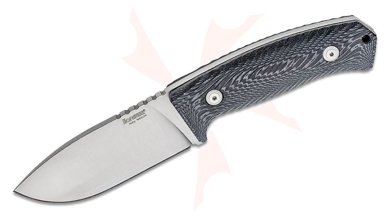 LionSteel M3 Combat Knife Fixed 4-1/2 inch Niolox Blade, Black Micarta Handles, Nylon MOLLE Sheath