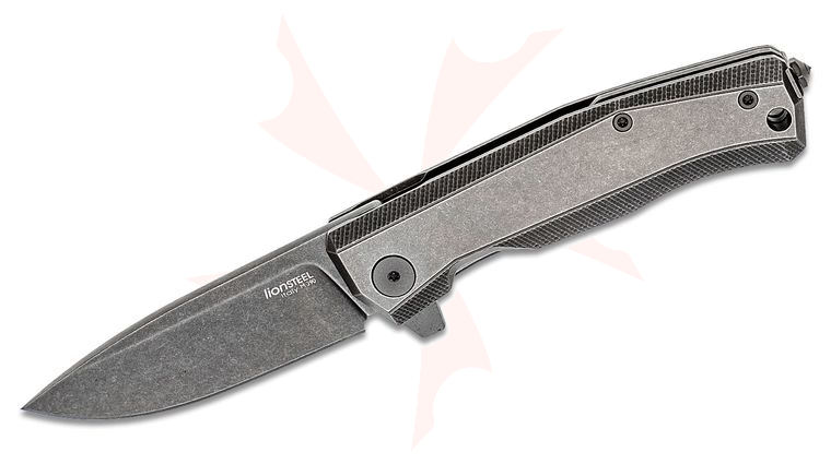 LionSteel MT01B BW Myto Flipper Knife 3.27 inch M390 Black Stonewashed Blade,  inchOld Black inch Titanium Handles