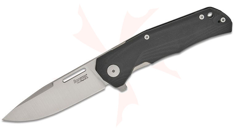 LionSteel Q4 GBK Q4ttro Frame Lock Flipper Knife 3.31 inch CPM-MagnaCut Satin Drop Point Blade, Black G10/Matte Titanium Handle