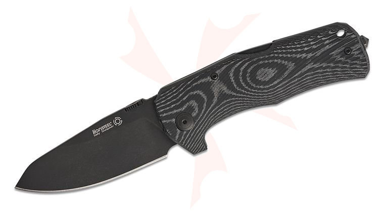 LionSteel TM1 MB Folding 3.54 inch Black Sleipner Steel Blade, One Piece Micarta Handle