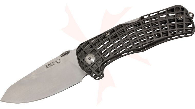LionSteel TiDust Folding Knife 3.54 inch Satin Sleipner Steel Blade, Matte Gray DMLS Titanium Handle