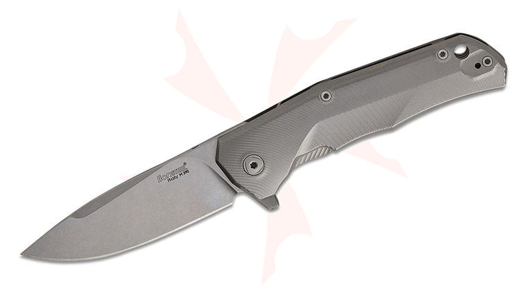 LionSteel TRE Three Rapid Exchange Folder 2.91 inch M390 Blade, Matte Titanium Handles, Gray Accents