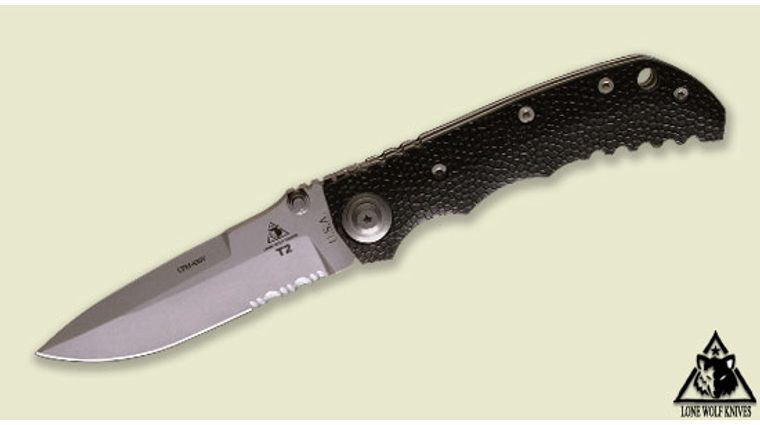 ハル吉　ブラックLL Lone Wolf Harsey T2 Tactical Folder 3.9