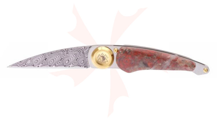 Lone Wolf Paul Perfecto Folder with Hakkapella Damascus 2.2