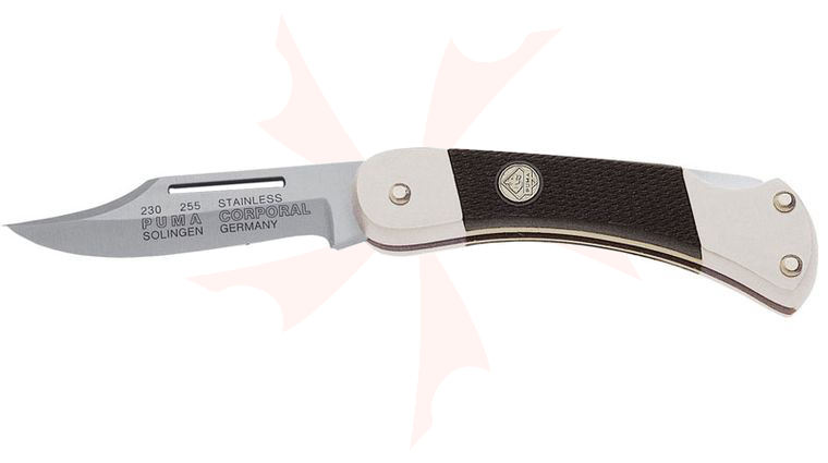 Puma Corporal Lockback Folder, Black ABS Scales, 2.2