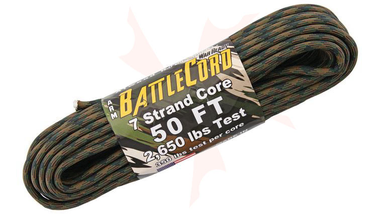 Atwood Rope BattleCord, Woodland Camo, 50 Feet