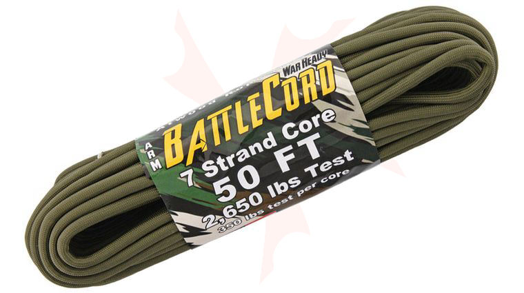 Atwood Rope BattleCord, OD Green, 50 Feet