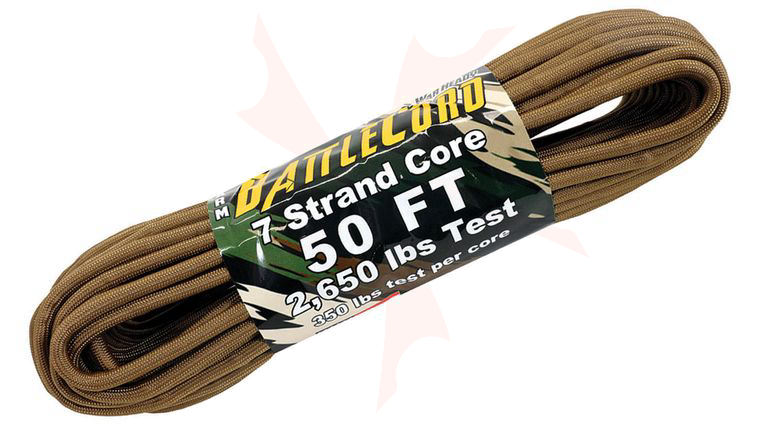 Atwood Rope BattleCord, Coyote, 50 Feet