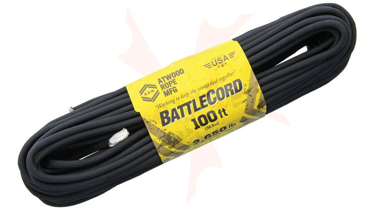 Atwood Rope BattleCord, Black, 100 Feet