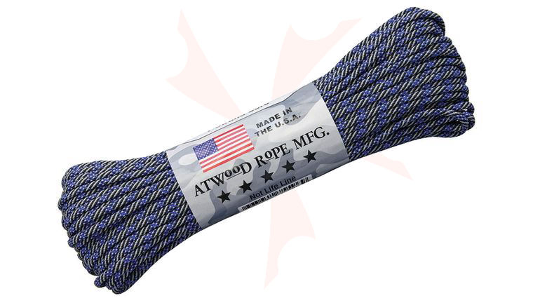 Atwood Rope 550 Paracord, Thin Blue Line, 100 Feet