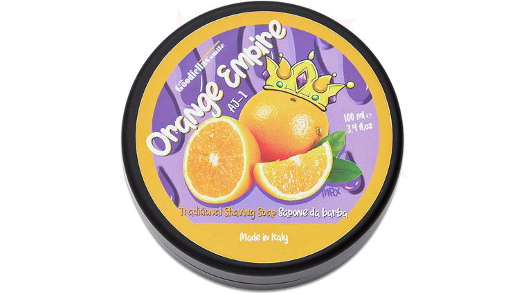 The Goodfellas' Smile Shave Soap, 3.4 oz. Tub, Orange Empire