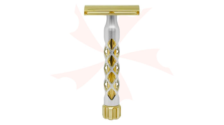 The Goodfellas' Smile Valynor Double Edge Safety Razor, 3.6 inch Long, Aluminum/Brass Handle