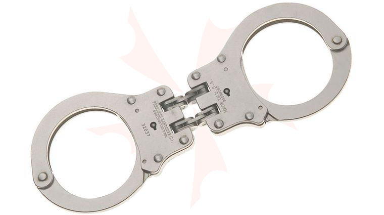 Peerless Model 801C Hinged Handcuffs, Nickel Finish