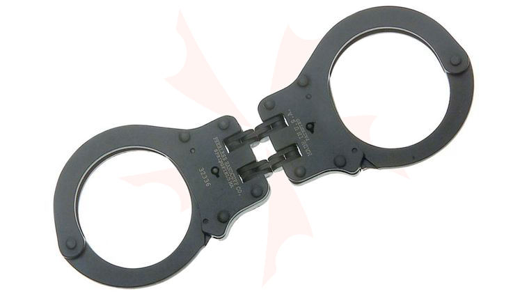 Peerless Model 802C Hinged Handcuffs, Black Oxide Finish