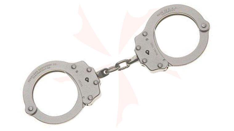 Peerless Model 700C Chain Link Handcuffs, Nickel Finish